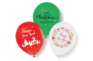 Повітряні кульки "Merry Christmas and Happy New Year" асорті ТМ "Твоя Забава" 50шт