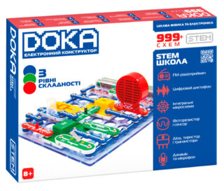 Конструктор електронний DOKA ШКОЛА "999+ СХЕМ" D70708