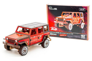 Дерев'яний 3D конструктор "Джип Wrangler" Puz-25162 р. 25*11*11 см PuzzleOk 