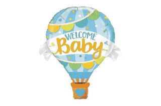 Повітряна куля "Welcome baby" голуба (76х62см)