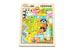 Розвиваюча дерев'яна іграшка "Тетріс Тварини" Puz-22924 PuzzleOK