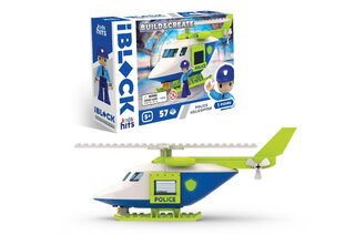 Конструктор Kids hits IBLOCK JUNIOR  KH41/002/1 57 деталей Police Helicopter короб. 24*16*6 см