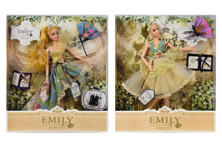 Лялька "Emily" QJ078/QJ078D, 2 види, з букетом, в коробці р. 33*28*6 см.