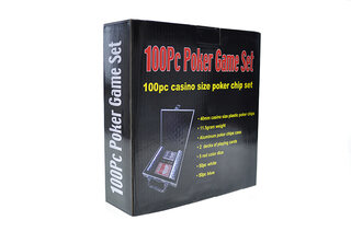 Настільна гра у покер "100Pc  Poker Game Set" в жерстяному чемодані 22*23*7 см.