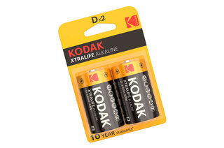 Батарейки Kodak XtraLife alkalin R-20 2 шт. блістер