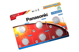 Батарейки CR-2025 Lithium Panasonic C6 6шт.