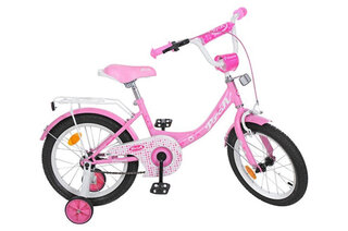 Велосипед дитячий PROF1 16 Y1611 Princess, SKD45, ліхтар, дзвінок, дзеркало, додаткові колеса, рожевий