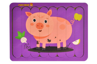 Пазл-вкладка, серія свійські тварини "Свинка"