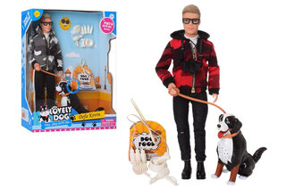 Лялька DEFA 29 см 8429 хлопець з музичною собакою та аксесуарами 2 види, коробка 32*8,5*26 