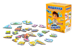 Дерев'яний магнітний пазл Машинки Puz-22932 PuzzleOk