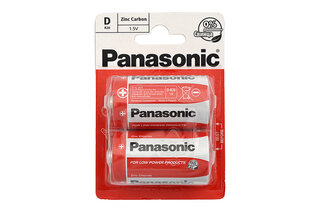 Батарейки R20 Zinc Carbon Panasonic сольова (червоні) 1шт.