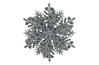 Новорічна іграшка Сніжинка класика об`ємна (срібло) 12*4 см