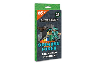 Олівці кольорові Yes "Minecraft. Diamond Miner" 12 кольорів