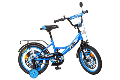Велосипед PROF1 18д. XD1844 Original boy,синьо-чорний, дзвінок,дзерк.,дод.колеса