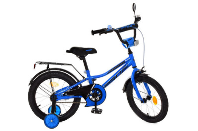 Велосипед PROF1 16д. Y16223 Prime синій (дзвінок, додаткові колеса)
