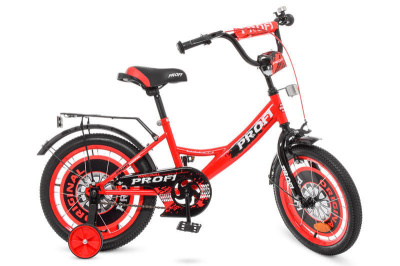 Велосипед PROF1 18д. Y1846 Original boy червоно-чорний (дзвінок, додаткові колеса)