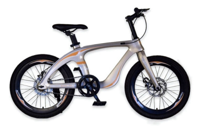 Велосипед двоколісний 20'' M20301 золотий (рама з магнієвого сплаву, підніжка, ручний тормоз)