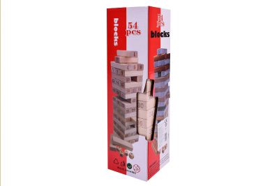 Дерев'яна іграшка WD13029 джанга 54 блоки в коробці р. 29 см.