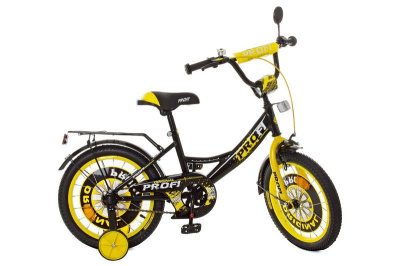 Велосипед дит.PROF1 16д. XD1643 Original boy,чорно-жовтий