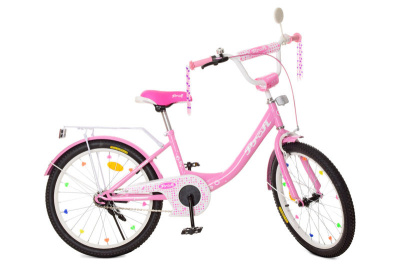 Велосипед дитячий PROF1 20д. XD2011 Princess, рожевий , дзвінок, дзеркало, підніжка