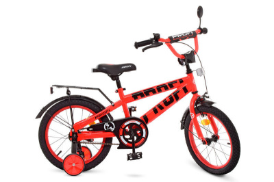 Велосипед PROF1 18д. T18171 Flash червоний (дзвінок, додаткові колеса)