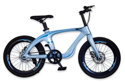 Велосипед 2-х колісний 20'' M20413 (1шт) Голубий рама із магнієвого сплаву, підніжка,ручні гальма, без додаткових коліс