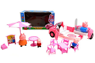 Машина з героями "Свинка" музична, зі світлом, в коробці YM11-809 р.30*16*15см.