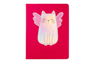 Щоденник шкільний YES PU твердий "Cat. Angelcat" тиснення, голограф. аплікація з друком