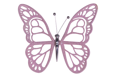 Новорічна іграшка Метелик малий (в асортименті) 12*14*0.1 см