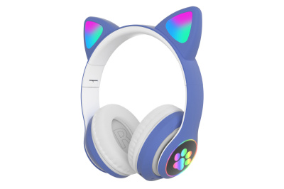 Дитячі блутуз навушники LED CAT EAR STN-28