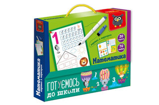 Картки з маркером 'Готуємось до школи: Математика' VT5010-22 (укр) Vladi Toys