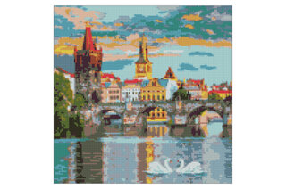 Набір з алмазною мозаїкою "Вечірня Прага" AMO7217 40х40см IDEYKA