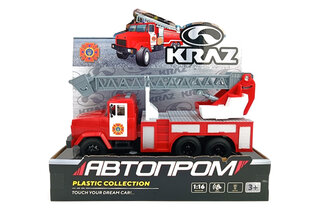 Пожежна техніка "Автопром" КРАЗ, KR-2202-08, на батарейках. світло ,звук, в коробці р. 32,5*19*12см
