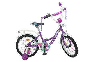 Велосипед дитячий PROF1 18 Y18303N Blossom, SKD45, ліхтар, дзвінок, дзеркало, додаткові колеса, бузковий