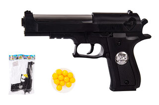 Пістолет 007 з кулями, в сумці - 17*25 см, розмір іграшки - 22 см