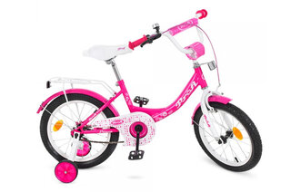 Велосипед дитячий PROF1 16,  Y1613 Princess, SKD45, ліхтар, дзвінок, дзеркало, додаткові колеса, малиновий