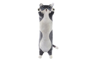 М'яка іграшка подушка "Кіт-Батон" сірий 10101 довжина 85см VlasoToy