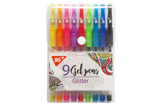 Набір гелевих ручок YES "Glitter" 9 шт  420431