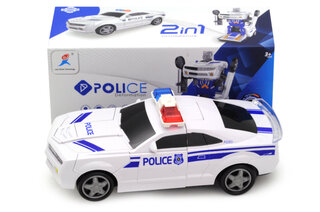 Машина-трансформер "Поліція" озвучена зі світлом, коробка M66101-2 р.24*10,5*10,5см