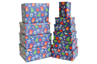 Подарункові новорічні коробки 11102624, комплект 10 шт
