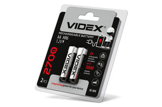 Батарейки акумуляторні 2700 HR06 Videx 2шт.