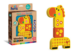 Дерев'яна іграшка Kids hits, KH20/003, жирафа 4 деталі в коробці р. 18,5*27,9*3 см