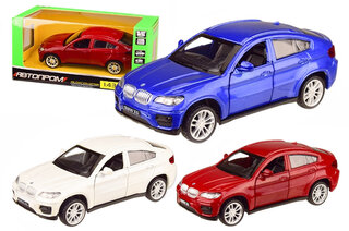 Машина металева 4306 "Автопром",1:43 BMW X6, 3 кольори, відкриваються двері, в коробці 14,5*6,5*7 см