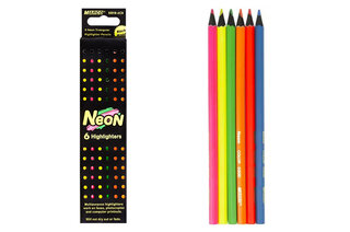 Олівці Marco 6 неонових кольорів шестигранні,Neon,5500B-6CB