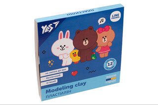 Пластилін YES Line Friends 12 кольорів 240г 540621