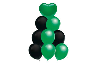 Набір з 9 повітряних кульок "Green heart" ТМ "Твоя Забава" 13391