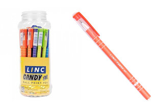 Ручка кулькова масляна Candy LINC 411635 Синя 0,7 мм Банка 30шт