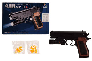 Пістолет SP-3C на батар., світло, пульки в коробці р. 21*14,5 см.