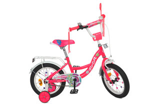 Велосипед дитячий PROF1 14д. Y14302N. Blossom, SKD45,ліхтар,дзвінок,дзеркало,кошик, малиновий