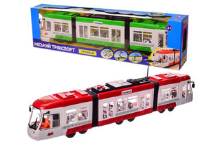 Трамвай K1114 2 кольори, батарейки, в коробці – 48.5*8*13.5 см, р-р іграшки– 46*5.5*9.5 см